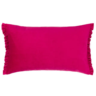 Love Yourself Striped Velvet Cushion Aqua/Pink: Aqua/Pink / Polyester Filled / 30 x 50cm