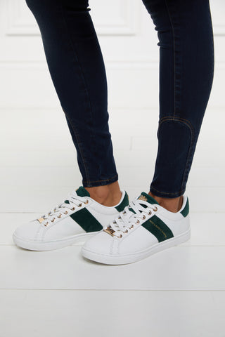 Knightsbridge Court Trainer White Racing Green