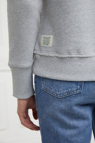 Monogram Crew Neck Sweat in Grit Marl