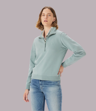 Trickett 1/4 Zip Sweatshirt Jade