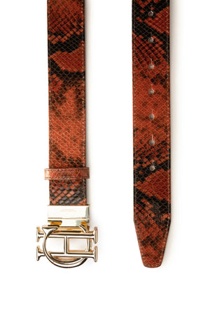 HC Classic Belt Reversible in Chestnut Python