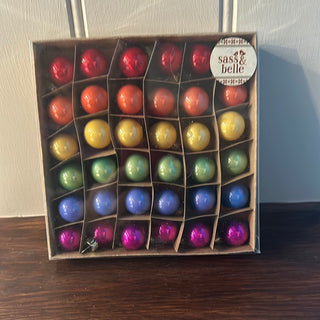 Rainbow Mini Baubles - Set of 36