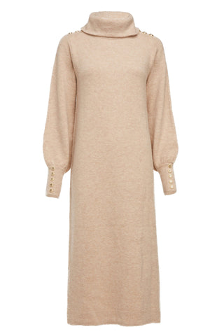 Berkeley Roll Neck Dress in Camel