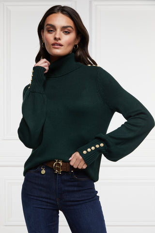 Chamonix Roll Neck Knit in Emerald