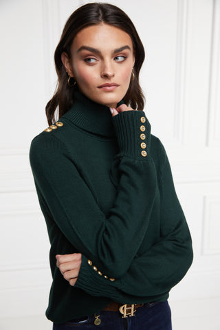 Chamonix Roll Neck Knit in Emerald