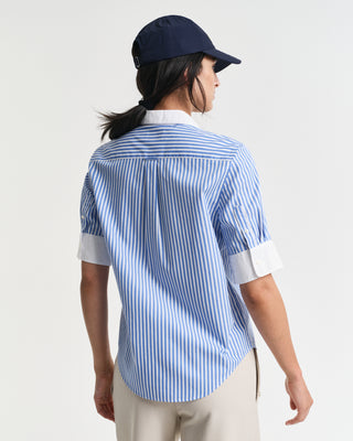 Regular Contrast Striped  Short Sleeve Shirt