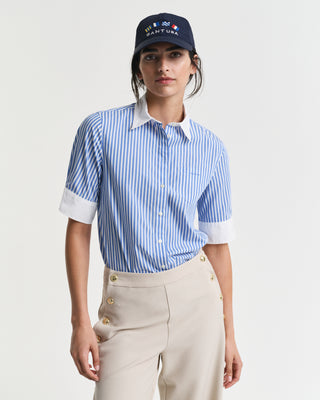 Regular Contrast Striped  Short Sleeve Shirt