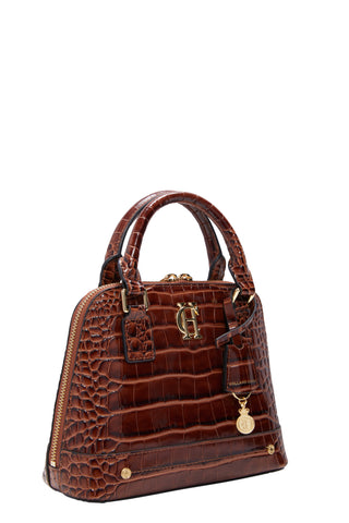 Grovesnor Tote Bag Dark Tan Croc