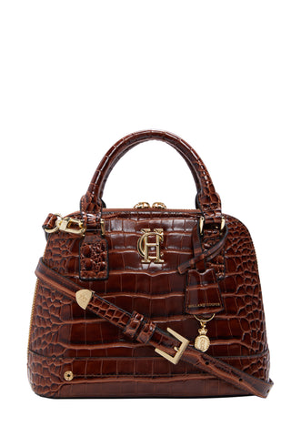 Grovesnor Tote Bag Dark Tan Croc