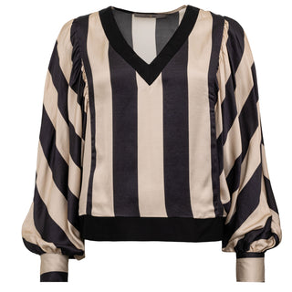 Stripe Blouse in Black