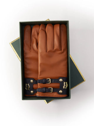 Contrast Leather Gloves