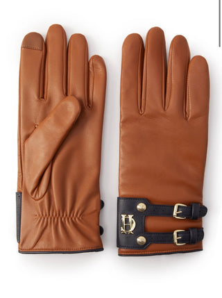 Contrast Leather Gloves