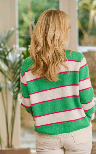 Nora Alpaca Knit Jumper Neon Stripes