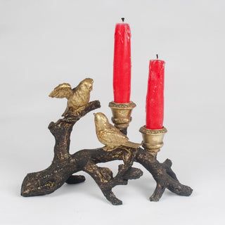 Bird Branch Double Candle Holder