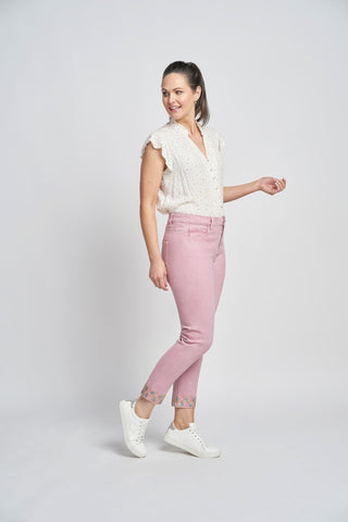 Ladies Jeans Soft Pink