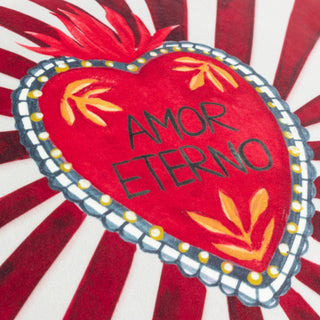 Amor Eterno Velvet Piped Cushion Red: Red / Feather Rich Filled / 45 x 45cm