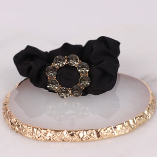 Gem Scrunchie in Black