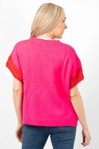 Malia Wool Blend Tank Top - Fuchsia/Red