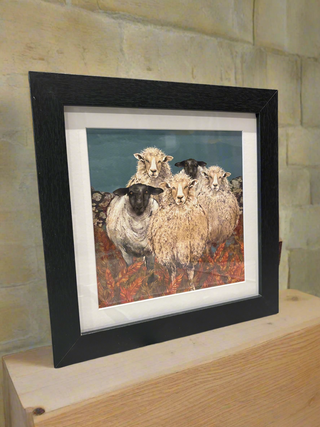 Sheep Art Print in Frame