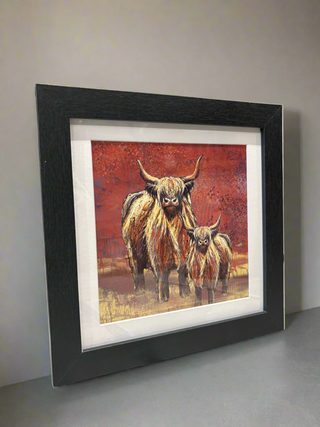 Cow Art Print in Frame