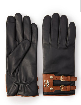 Contrast Leather Gloves