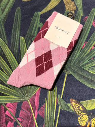 Argyle Socks Dusky Pink