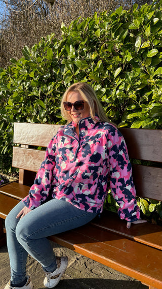 Snap Polar Fleece Pop Print