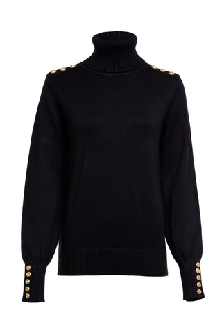 Chamonix Roll Neck Knit in Black