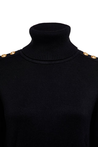 Chamonix Roll Neck Knit in Black