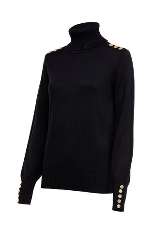 Chamonix Roll Neck Knit in Black