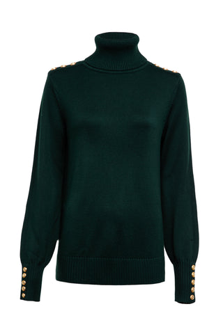 Chamonix Roll Neck Knit in Emerald