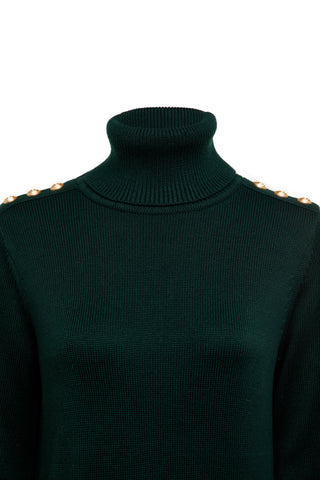 Chamonix Roll Neck Knit in Emerald