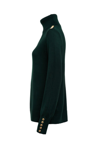 Chamonix Roll Neck Knit in Emerald