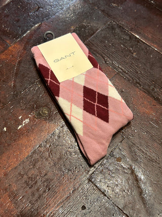 Argyle Socks Dusky Pink