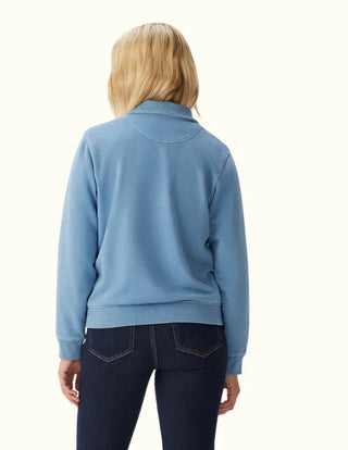 Trickett Quarter Zip Mid Blue