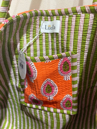 Fabric Tote Bag Printed Pattern Orange