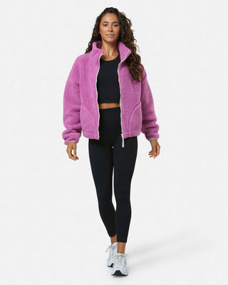 Industry Fleece High Collar Jacket Crisp Pink