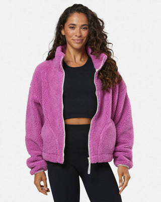 Industry Fleece High Collar Jacket Crisp Pink