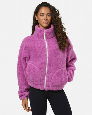 Industry Fleece High Collar Jacket Crisp Pink