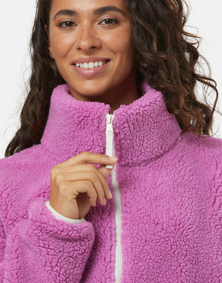 Industry Fleece High Collar Jacket Crisp Pink