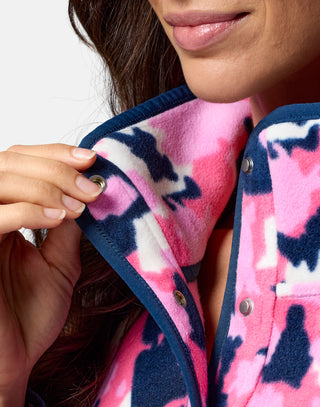 Snap Polar Fleece Pop Print