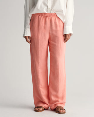 Rel Linen Blend Pull On Pants Peachy Pink