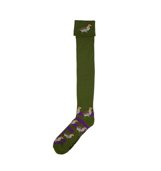 Green & Royal Purple Partridge Shooting / Walking Socks