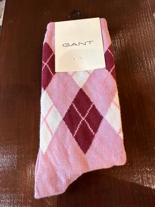 Argyle Socks Dusky Pink