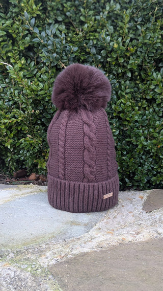 Bobble Hat Classic Cable