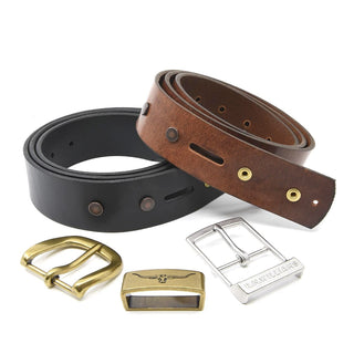 1 1/2 Inch Belt Gift Set Mid Brown