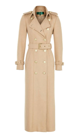 Marlborough Trench Coat Full Length Camel