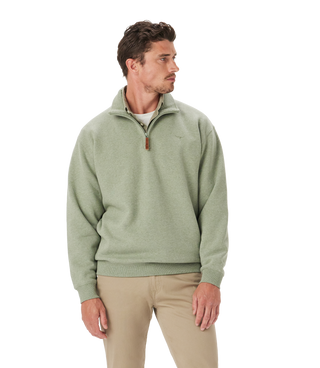 Mulyungarie 1/4 Zip Sweatshirt Green Marle