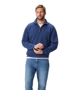 Mulyungarie 1/4 Zip Sweatshirt Blue Marle