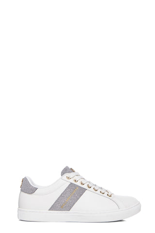 Knightsbridge Court Trainer Silver Crystal